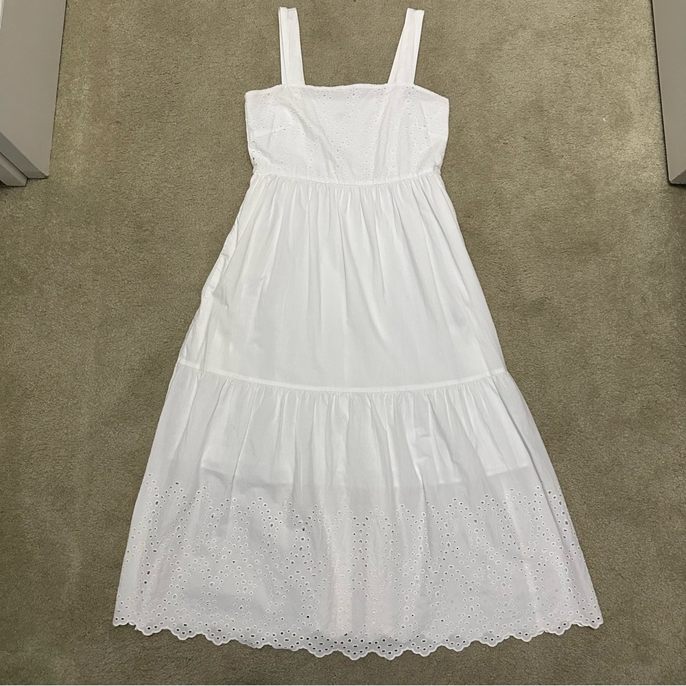 Uniqlo White Eyelet Maxi Dress